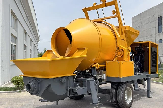 Ponp mixer konkrè ak motè dyezèl