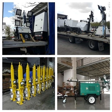 Towable Light Tower Dèlko Etap Enspeksyon Nivo lwil oliv